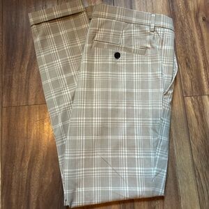 H&M Beige Plaid Skinny Fit Men’s Coupe Moulante